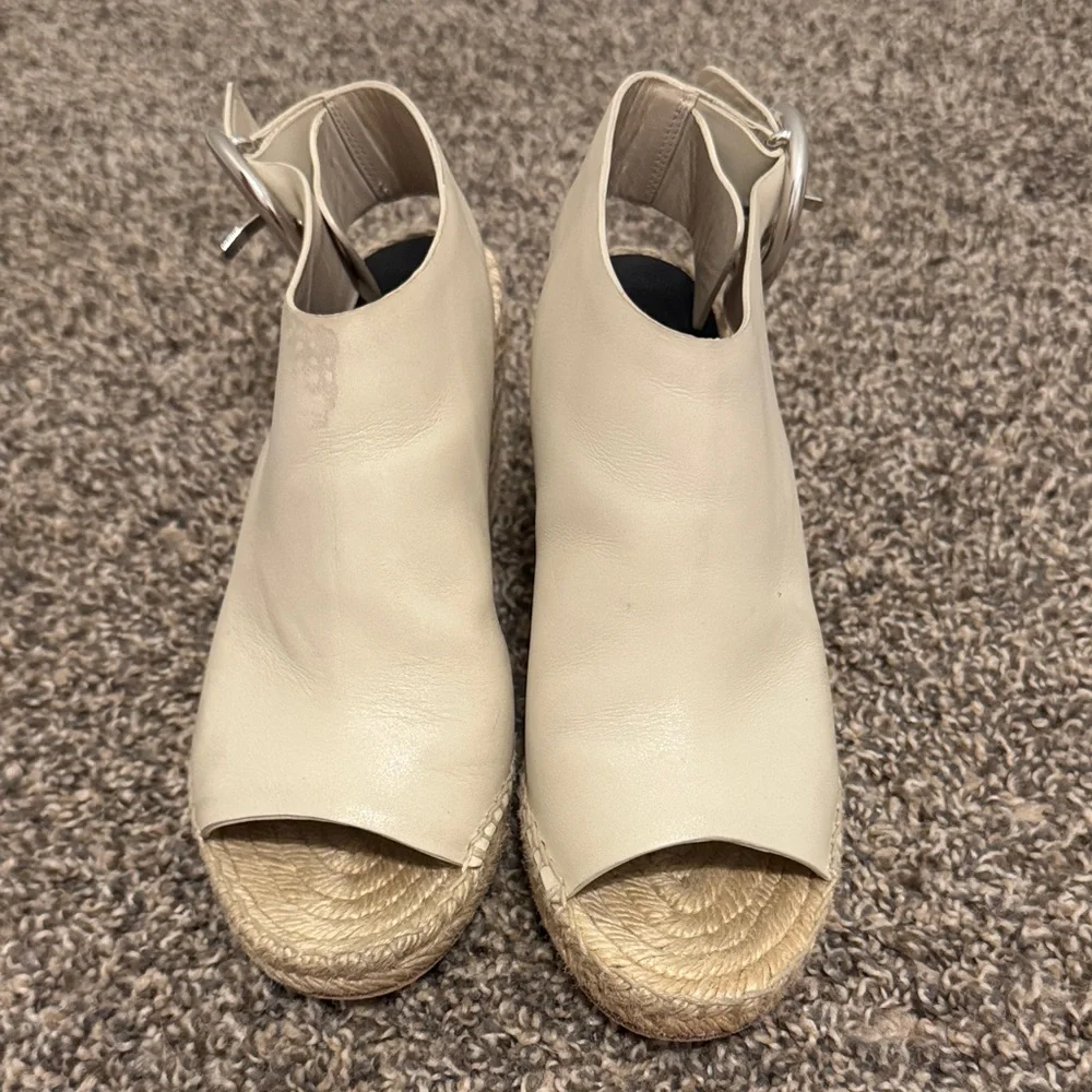 Celine Cream Espadrille Wedges - Picture 2 of 8